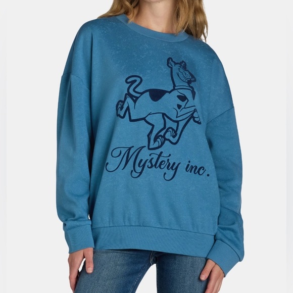 Scooby Doo Tops - Scooby Doo Mystery Inc. Blue Sweatshirt - Sz. XS